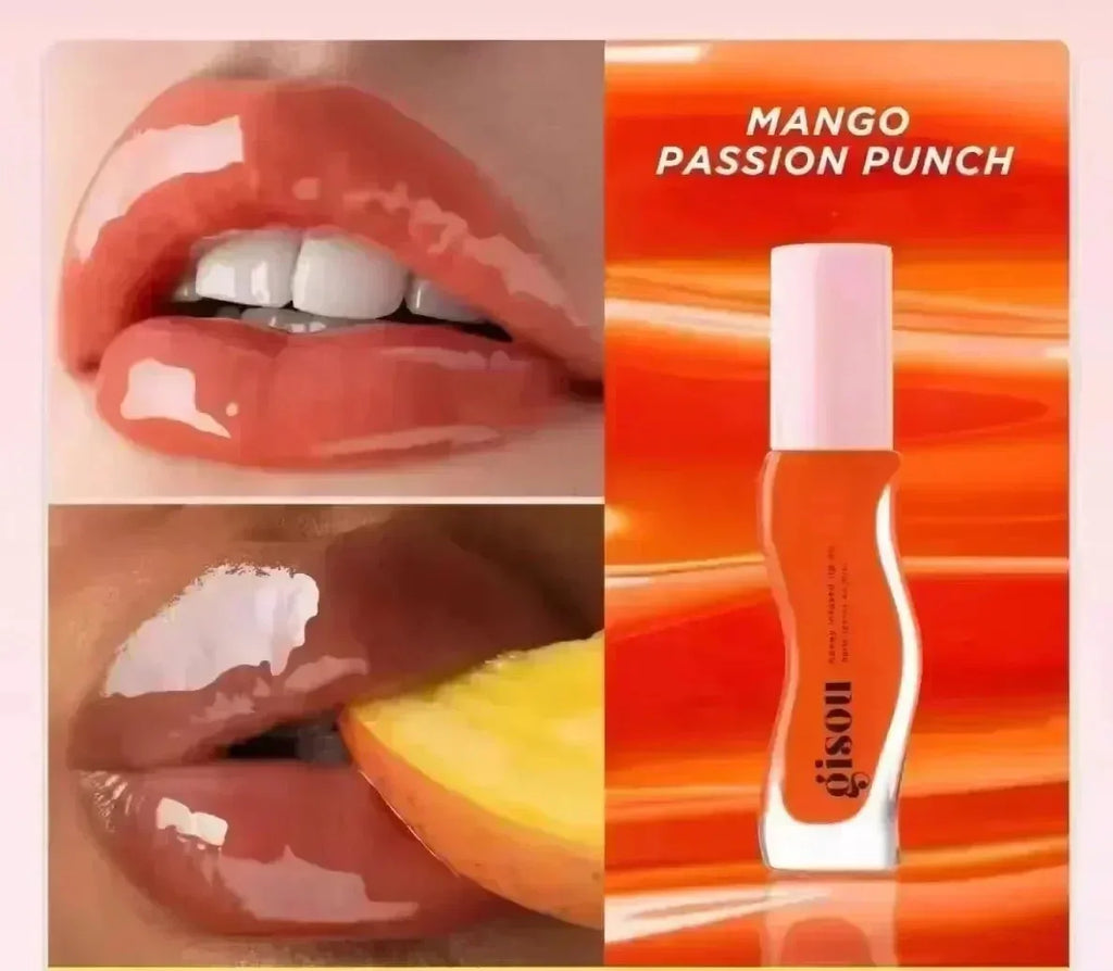 Gisou Original Cherry Honey Strawberry Essence Lip Oil Lipstick Long Lasting Moisturizing Reduce Lip Lines Gloss Makeup Care