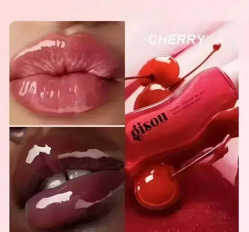Gisou Original Cherry Honey Strawberry Essence Lip Oil Lipstick Long Lasting Moisturizing Reduce Lip Lines Gloss Makeup Care