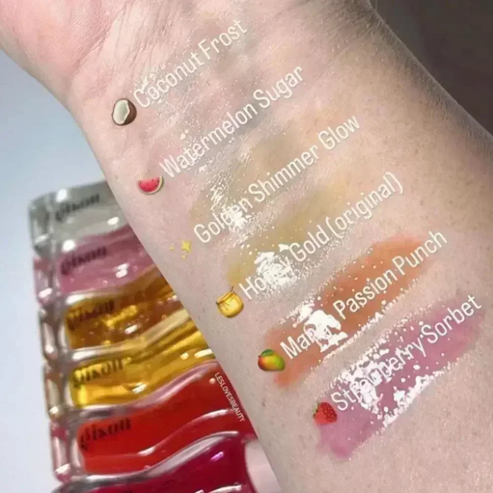 Gisou Original Cherry Honey Strawberry Essence Lip Oil Lipstick Long Lasting Moisturizing Reduce Lip Lines Gloss Makeup Care