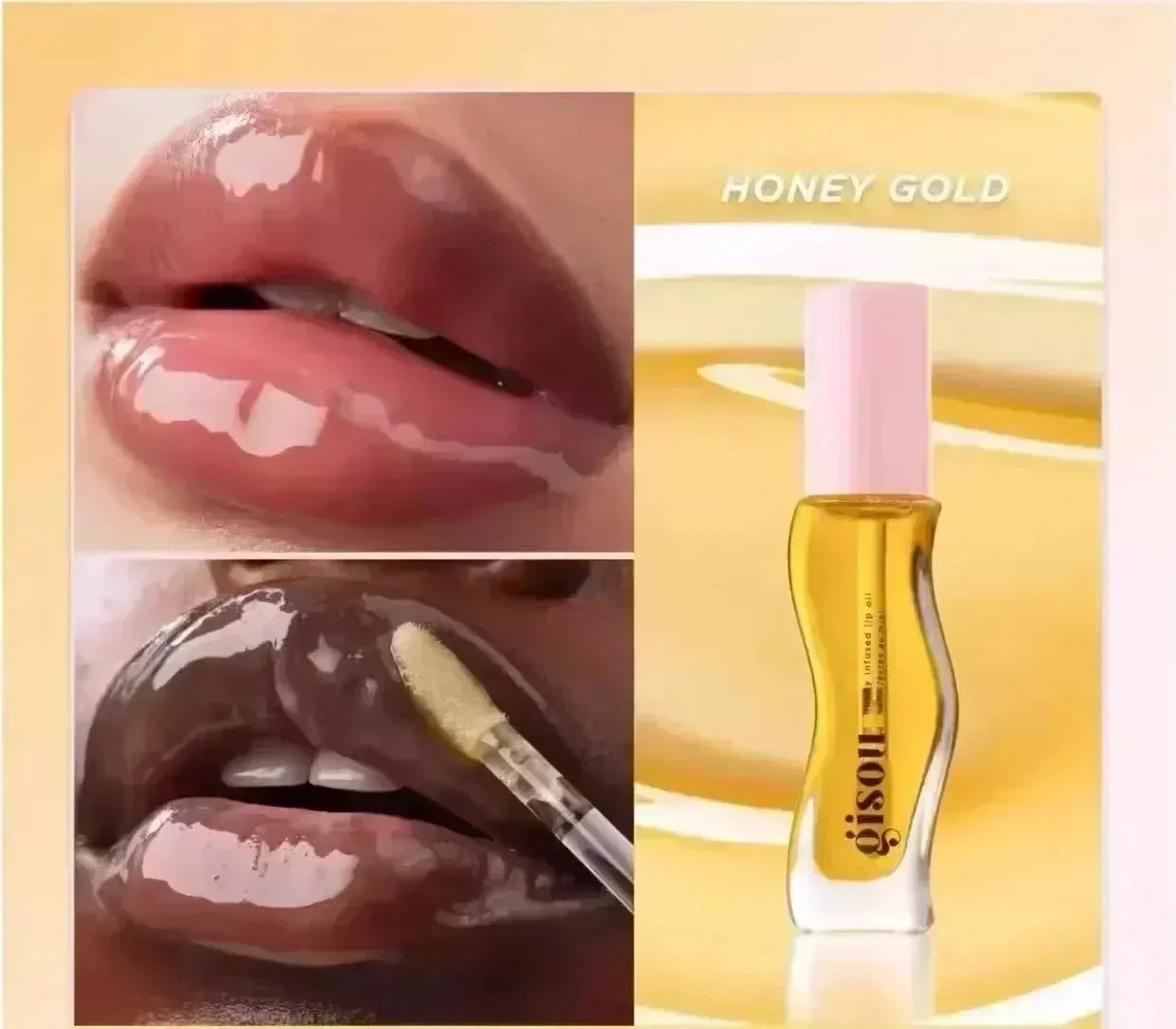 Gisou Original Cherry Honey Strawberry Essence Lip Oil Lipstick Long Lasting Moisturizing Reduce Lip Lines Gloss Makeup Care