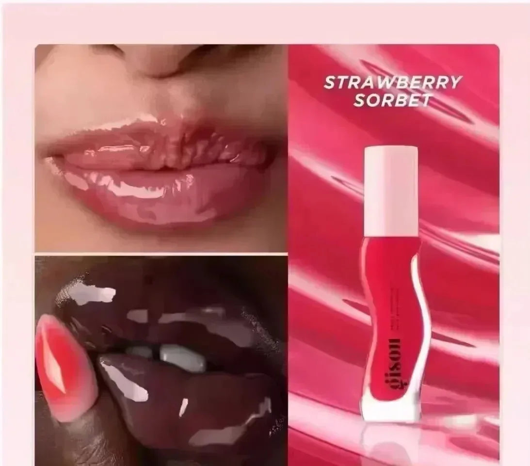 Gisou Original Cherry Honey Strawberry Essence Lip Oil Lipstick Long Lasting Moisturizing Reduce Lip Lines Gloss Makeup Care