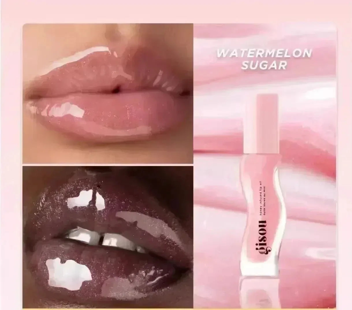 Gisou Original Cherry Honey Strawberry Essence Lip Oil Lipstick Long Lasting Moisturizing Reduce Lip Lines Gloss Makeup Care